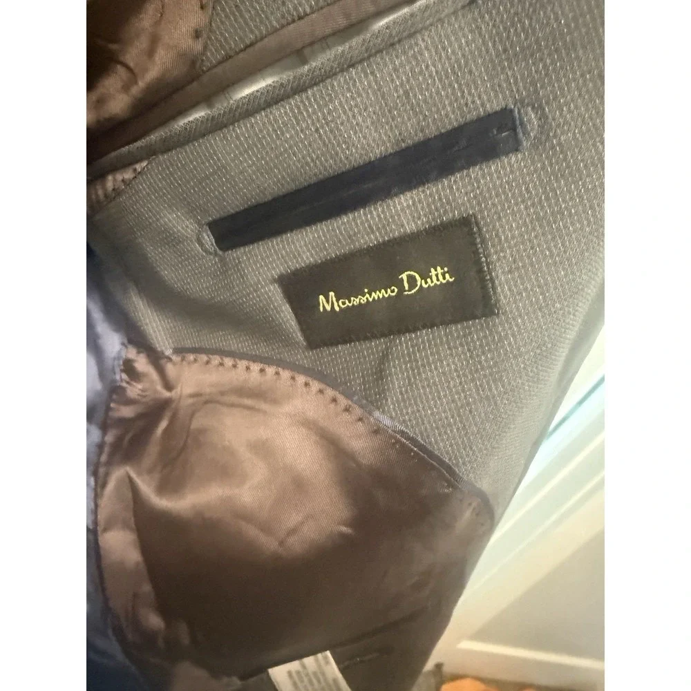Massimo Dutti Men‎ Extra Fine Cotton Blazer Jacket Size EU: 52 US: 42